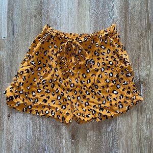 Cheetah Print Tie Shorts